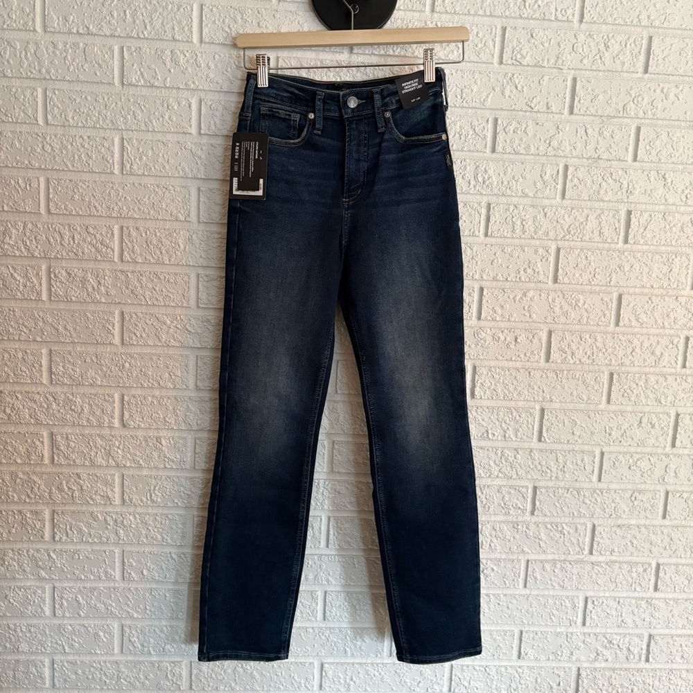 Silver - Infinite Fit High Rise Straight Leg Jeans